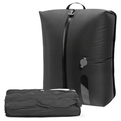 Sacs de rangement sous vide - Sacs sous vide pour vêtements - Portables - Sacs de compression - Ensemble de sacs - Voyage - Pour le rangement des vêtements - Noir - 1 pièce (1/5)