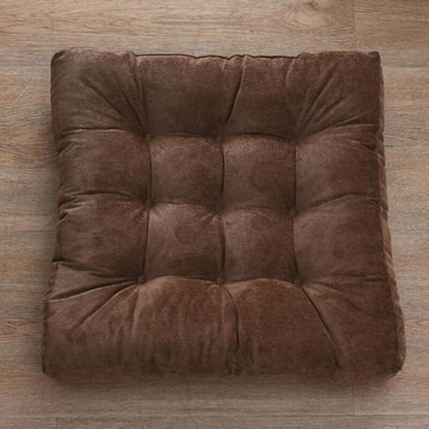 Solid color seat cushions, winter chair cushions, thick and warm square tatami seat cushions for chairs, offices, gardens, dining rooms and floors (1/5)