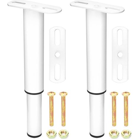 Pcs Legs For Slatted Bed Base, Heavy Duty Adjustable Footboard 18-34cm (white) (1/5)