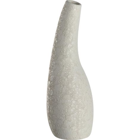 Vase en céramique, Forme incurvée, pour Fleurs Individuelles, Structure spéciale, fabriqué à la Main, Hauteur 30 cm, Taupe, 1 pièce (1/3)