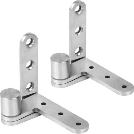 Charnière pivotante, quincaillerie de porte pivotante, charnière à 270 degrés, pour portes de placard, porte fenêtre. Charge maximale 132 lb/paire de charnières de portail de clôture, charnières de po (1/4)