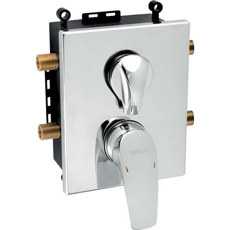 Novaservis Metalia 57 - Unterputz-Armatur für 2 Geräte, mit Körpereinbau, Chrom BOX57052R,0