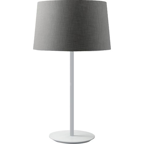 VIVIEN Lampada da Tavolo Bianca con Paralume Conico Antracite E27 IP20 - Illuminazione d'Interni in Metallo - Rossi Group (1/5)