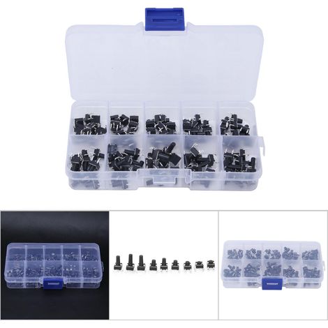 100 Stück wasserdichte Berührungsschalter 6x6x4,3-13 mm, Mikro-Berührungstasten, 10 Werte (1/5)