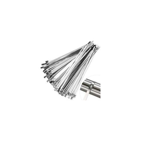 100er-Packung Kabelbinder aus Edelstahl – 200 x 4,6 mm – Selbstsichernde Kabelbinder für Zuhause, Büro, Garage und Werkstatt – Crezuo