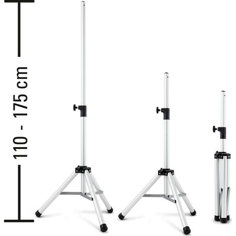 Trotec – Trépied télescopique pour chauffages infrarouges IR 2500 S / IR 2550 S – Hauteur réglable 110-175 cm – Stabilité optimale pour extérieur