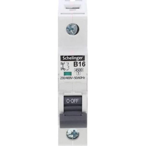 Leistungsschalter 1P B 16A 4,5kA AC Schelinger A02-G7-1P-B16