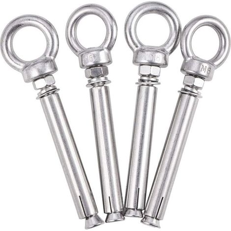 Lot de 4 boulons d'extension hexagonaux M6 x 80 mm en acier inoxydable 304 (1/5)