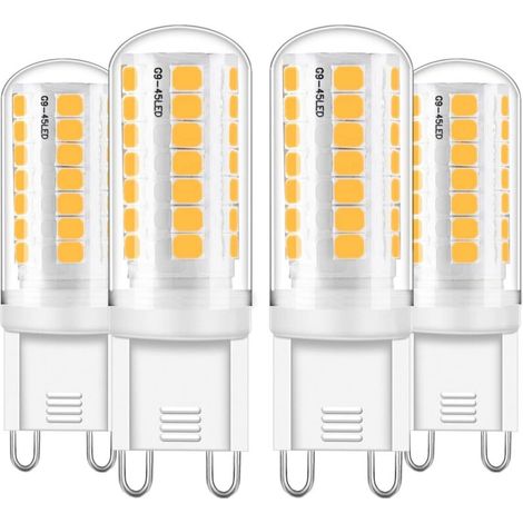 G9 LED ampoule dimmable 3W, G9 LED blanc chaud 3000K G9 ampoule stylo chaussette, pas de scintillement, AC 220-240V brillant 360 ° angle de faisceau [Classe énergétique E] (1/5)