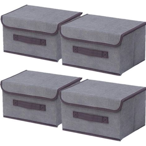 Dailygoods,Cajas de almacenamiento (4 piezas),Tela,Almacenamiento de ropa,Cestas de almacenamiento (1/5)