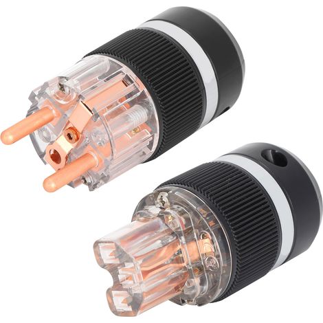 Connecteur d'alimentation audio transparent en cuivre pur Monosaudio 100‑250VE101/F101 (mâle/femelle) (1/5)