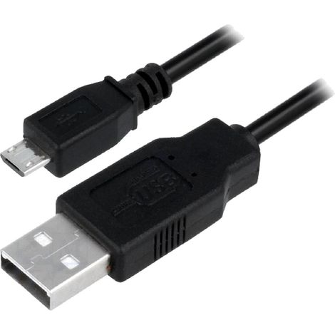Cable USB A male USB B micro prise male 1m - Noir