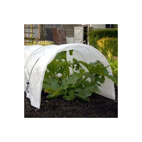 Tunnel de protection horticole d'hivernage pour plantes, voile anti-gel et anti-soleil, abri légumes potager, Composition : 3004545, Couleur : blanc (1/5)