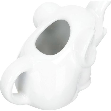 Pichet à lait, lot de 4, bouilloire en céramique en forme d'animal, ustensiles de cuisine verseurs, 8,5 x 4,5 cm, blanc (1/5)