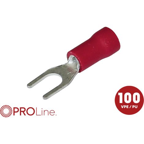 ACV 344340-1-0-p Cosse à fourche Ø du trou=4.4 mm partiellement isolé rouge 1 pc(s) Piece