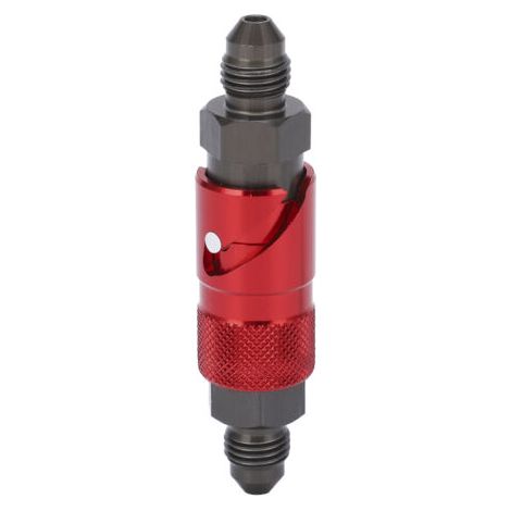 Schnellverschluss-Bremsleitungsanschlussadapter, Aluminiumlegierungsanschluss für Kraftstoff- und Ölschlauch (rot) (1/4)