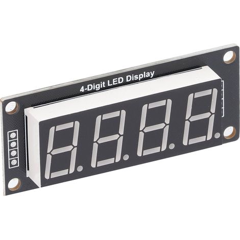 Lot de 4 afficheurs LED 7 segments 4 chiffres TM1637 0.56 pouce jaune sur plaque PCB pour horloge (1/5)