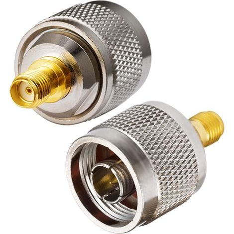 SMA-Buchse auf N-Stecker Adapter – 2 Stück – Vergoldetes Kupfer – WLAN-Antennenanschluss (1/5)