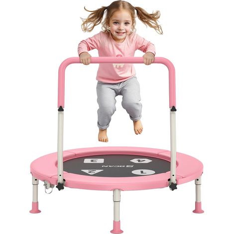 Trampolin, Sicherheitsmerkmale, Schnelle Montage, Rosa (1/2)