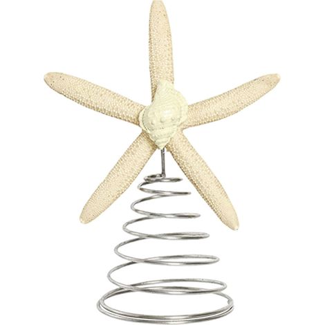 Sommet D'Arbre De Noël - Étoile De Mer En Résine - Décoration De Fête Pour Intérieur Et Extérieur - 17.5 X 17.5 X 25.5 Cm - 1 Pièce (1/5)