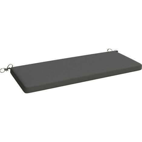 Coussin de banc, coussin pour Banc de Jardin extérieur intérieur housse amovible, 110 x 46 x 6,5 cm, gris foncé (1/5)