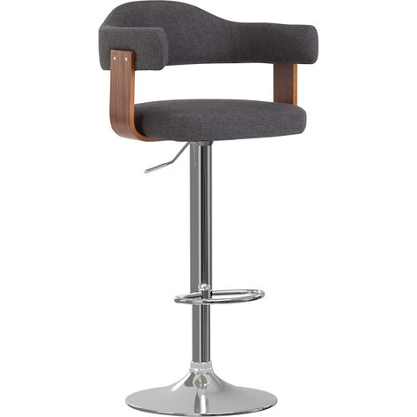 Maison Exclusive - Sgabelli da Bar 2 pz Grigio Scuro in Tessuto e Legno Curvo (1/5)