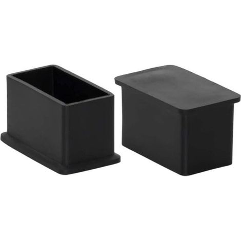 Embouts de pieds de chaise noirs Protecteurs de pieds de meubles en PVC (1/5)