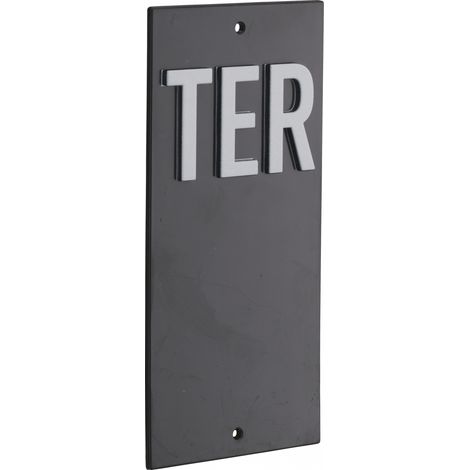 THIRARD - Plaque de signalisation TER, marquage blanc sur fond noir, panneau ABS à visser, 56x120mm - THIRARD (1/5)
