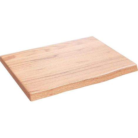Maison Exclusive - Wandregal Hellbraun 40x30x2 cm Massivholz Eich (1/5)