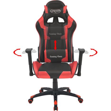 Maison Exclusive - Sedia da Ufficio Racing Reclinabile in Pelle Sintetica Rossa (1/5)
