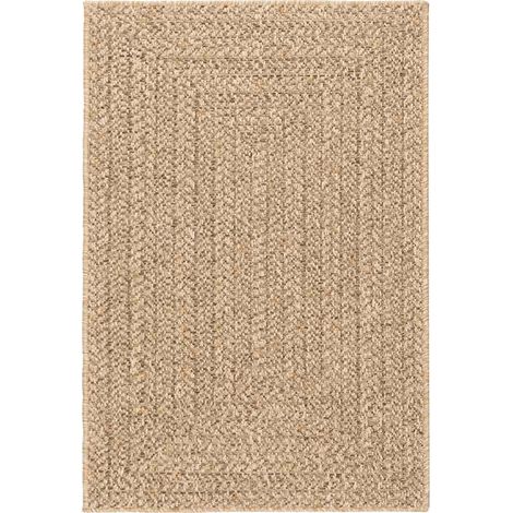 Alfombra ZIZUR apariencia de yute interior y exterior 140x200cm vidaXL