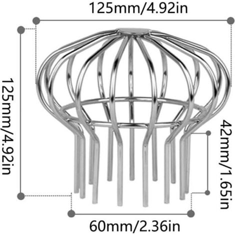 Protection gouttière inox - Lot 2 - Anti-feuilles mousse pour trou diamètre 70mm Aucuneary (1/5)