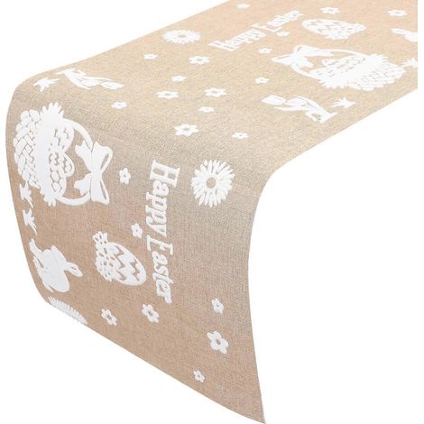 Nappe de Pâques kaki, chemin de table pour 1 table (1/5)
