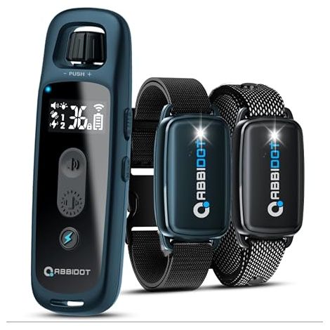 Collier de Dressage pour Chien 2 Chiens - 4 Modes de Dressage, 1000m Collier Anti Aboiement avec Télécommande, Étanche IPX7, Veilleuse LED Collier Électrique pour Petits et Grands Chiens (1/5)