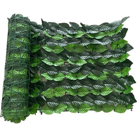 Clture Artificielle de Feuilles de Lierre, 0,5m x 3m Brise Vue Jardin Haie Artificielle en Rouleau, Haie Feuillage Artificiel, Clture d'intimité, écran de Jardin pour Balcon Cour Arriè (1/5)