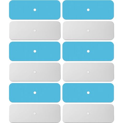 12 Pièces Bande Magnétique Adhésive, Fer Bandes Magnétiques de Remplacement avec Adhésif au Dos pour Lumières à Détecteur Mouvement Rechargeables & Éclairage Placard Sans Fil (1/5)