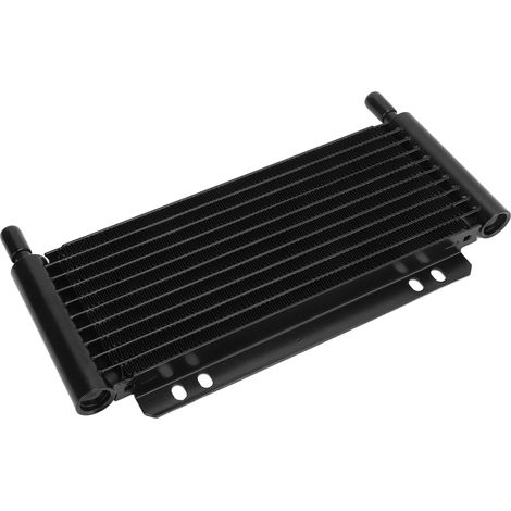 Refroidisseur d'huile en aluminium noir, refroidisseur de transmission à 11 rangées pour camionnettes, fourgonnettes et caravanes (1/5)