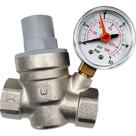 Réducteur de pression 3/4" avec manomètre Fluidheat