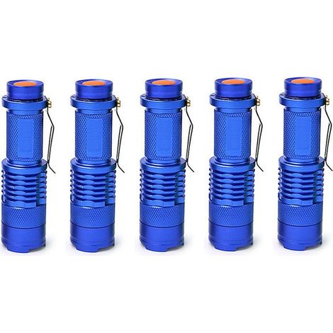 5 Mini lamp torch telescopic rechargeable, for LED Rechargeable , blue (1/5)
