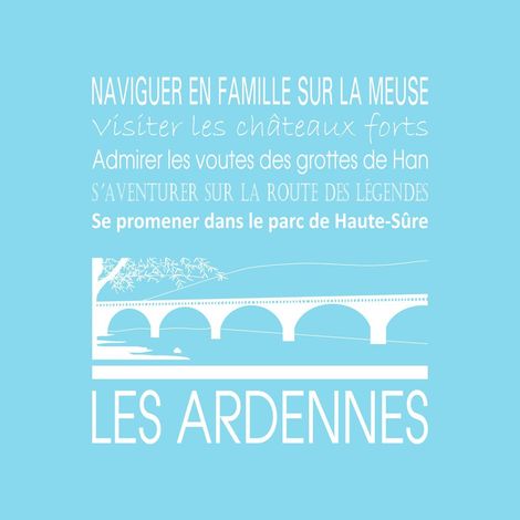 Tableau sur toile les Ardennes bleu clair 30x30 cm - Impression sur Toile Murale Décorative - Image imprimée en HD sur Toile - Toile sur Châssis en Bois FSC - Fabriqué en France (1/4)