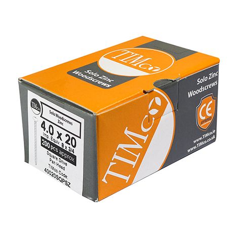 TIMCO Solo Pan Head Silver Woodscrews - 5.0 x 40 (1/2)