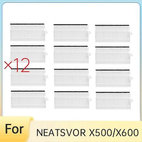 Lot de 12 filtres pour aspirateur NEATSVOR X500/X600 - Accessoires essentiels pour aspirateur (1/5)