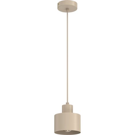Suspension cylindrique beige Parkla Luminex 1xE27 15W, acier, IP20 (1/5)