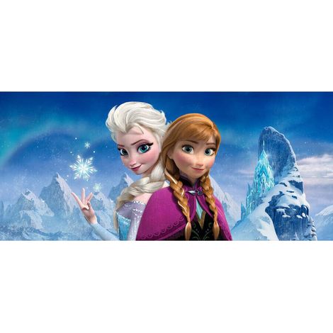 Poster géant Soeurs La Reine des Neiges Disney Frozen intisse 202X90 CM (1/3)