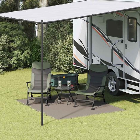 Tapis de tente-Tapis de camping Gris clair 200 x 250 cm Polyéthylène (1/5)