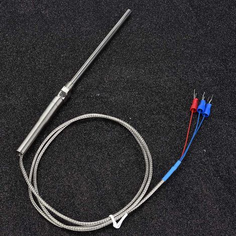 Sonde de température PT100 à résistance platine fil M8 100 mm câble 1 m plage 0-400 °C (1/5)