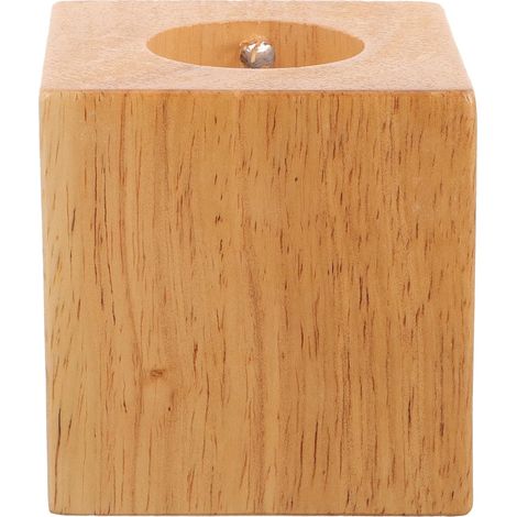Zerodeko Pied de Lampe Table Socle Carré en Bois Caoutchouc (1/5)
