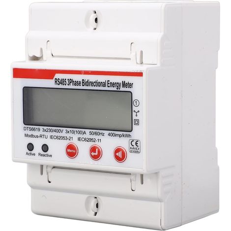 Compteur De Puissance Triphasé Multifonctionnel Mesure Tension Courant Ecran LCD Pour Économies Énergie Adapté Applications Énergie Renouvelable (1/5)