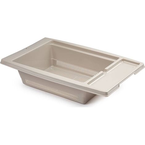 Escurreplatos para fregadero de plastico Beige