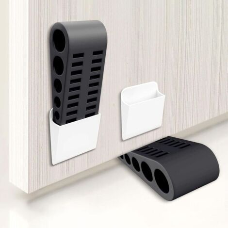 Pair Cales de Porte en Caoutchouc Noir – Lot de 2, Anti-Collision et Silencieuses pour Votre Maison